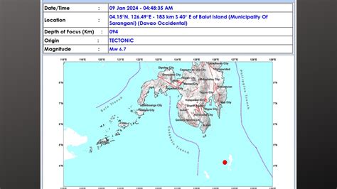 numero ng lindol sa jueteng|Magnitude 6.7 na lindol tinamaan Davao Occidental.